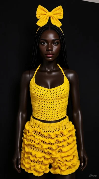 Golden Yellow Ruffle Dress