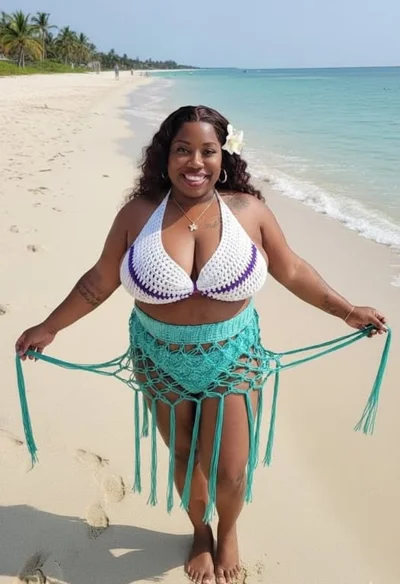 White & Teal Beach Set